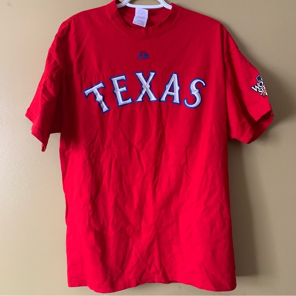 MLB Texas Rangers Vladimir Guerrero 2010 World Series T-Shirt - Picture 1 of 4